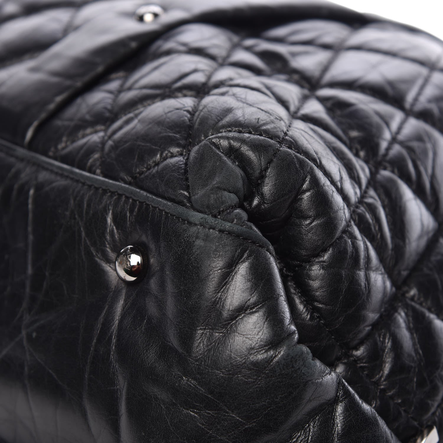 Chanel Aged Calfskin Vintage Ligne XL Lady Braid Tote Black 10 of 14