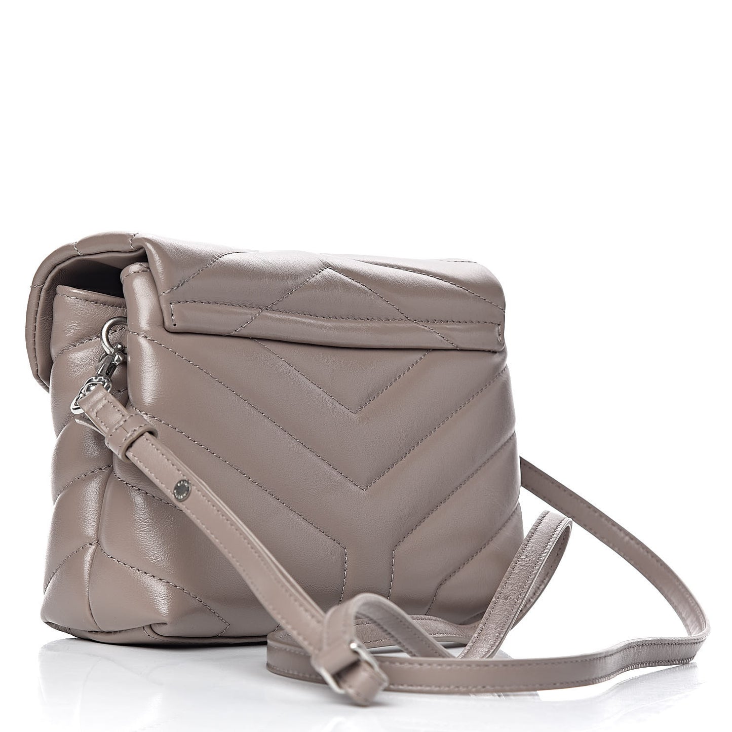 Calfskin Y Quilted Monogram Toy Loulou Satchel Dusty Grey