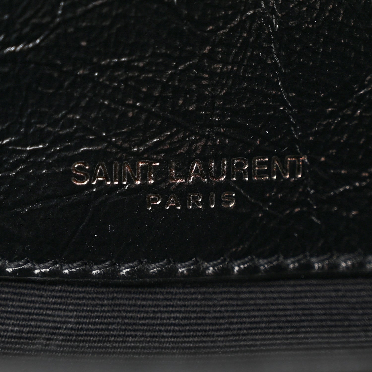 Saint Laurent Crinkled Calfskin Matelasse Monogram Baby Niki Chain Satchel Black 7 of 15