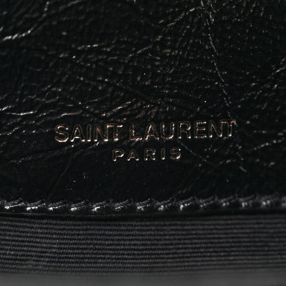 Saint Laurent Crinkled Calfskin Matelasse Monogram Baby Niki Chain Satchel Black 7 of 15