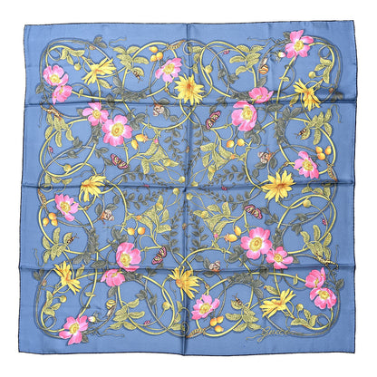 Gucci Silk Twill Flowerwebby Square Scarf Sky Blue 1 of 5