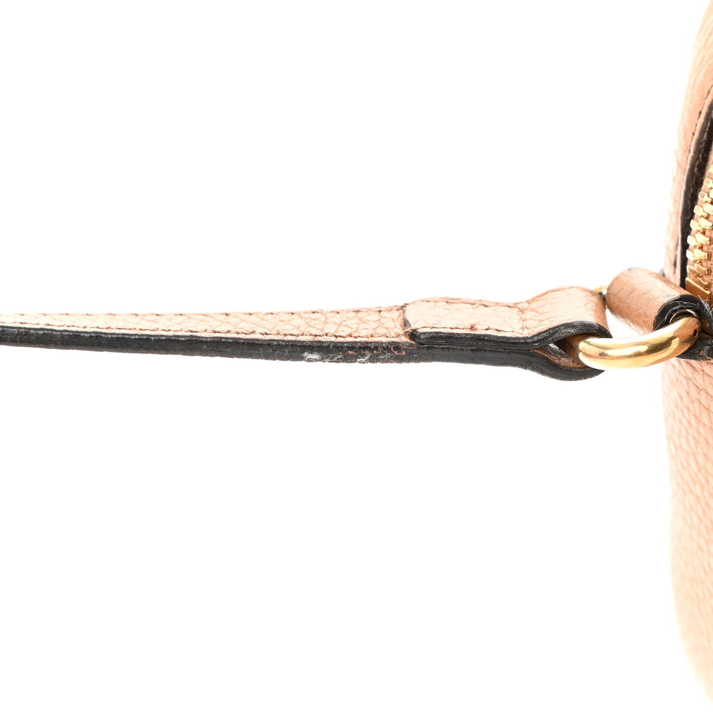 Pebbled Calfskin Small Soho Disco Bag Camelia