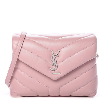 Saint Laurent Calfskin Y Quilted Monogram Toy Loulou Crossbody Bag Tender Pink 1 of 11