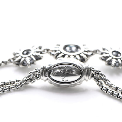 David Yurman Sterling Silver Blue Topaz Starburst Bracelet 5 of 7