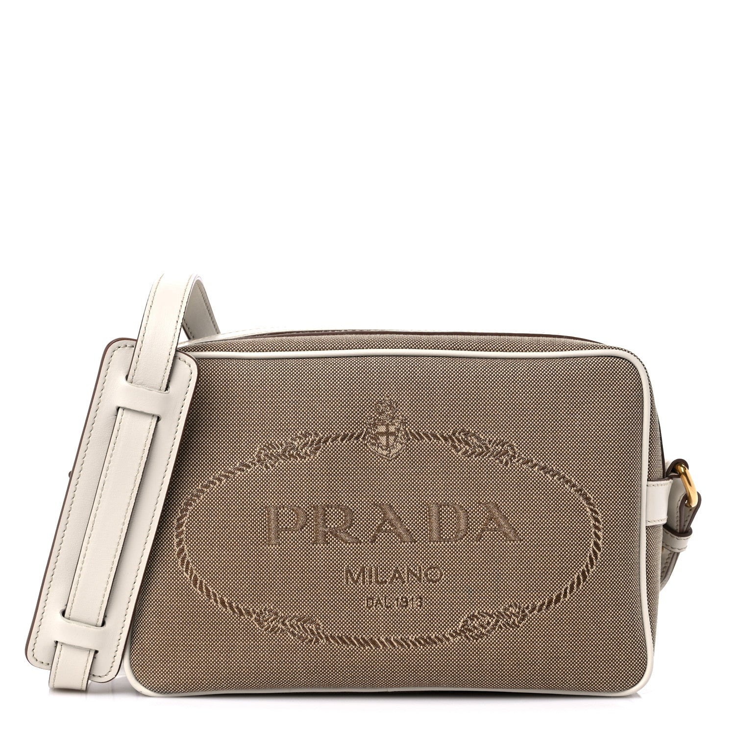 Prada Jacquard Logo Camera Bag Corda Talco 1 of 10