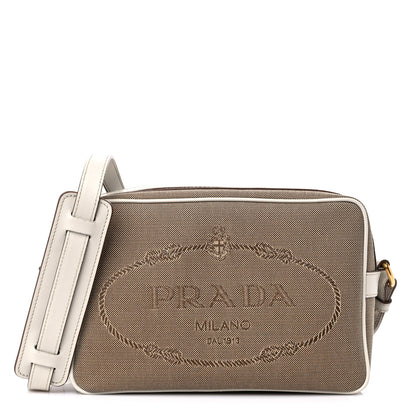 Prada Jacquard Logo Camera Bag Corda Talco 1 of 10