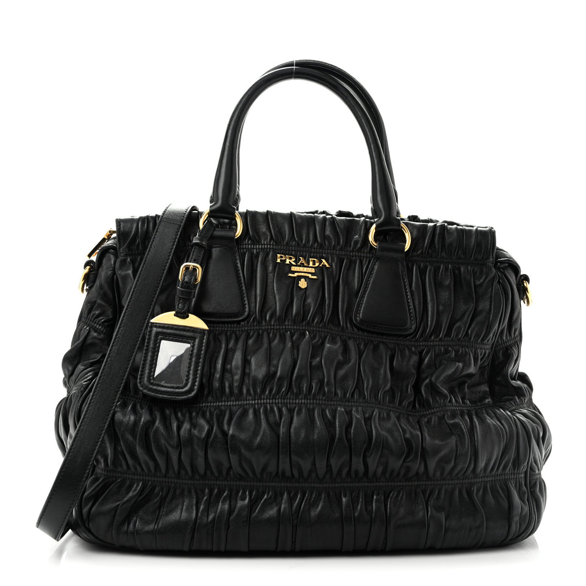 Nappa Gaufre Tote Black
