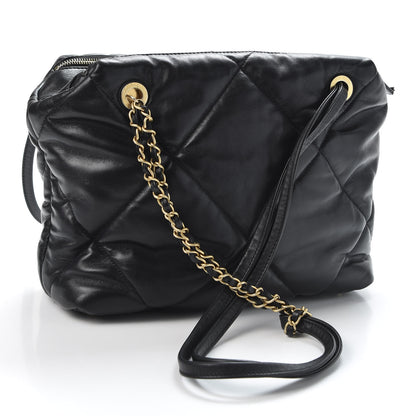 Chanel Lambskin Quilted Bowling Bag Black 2 of 10
