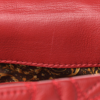 Versace Barocco Quilted Nappa Altea Vanitas Satchel Red 20 of 22