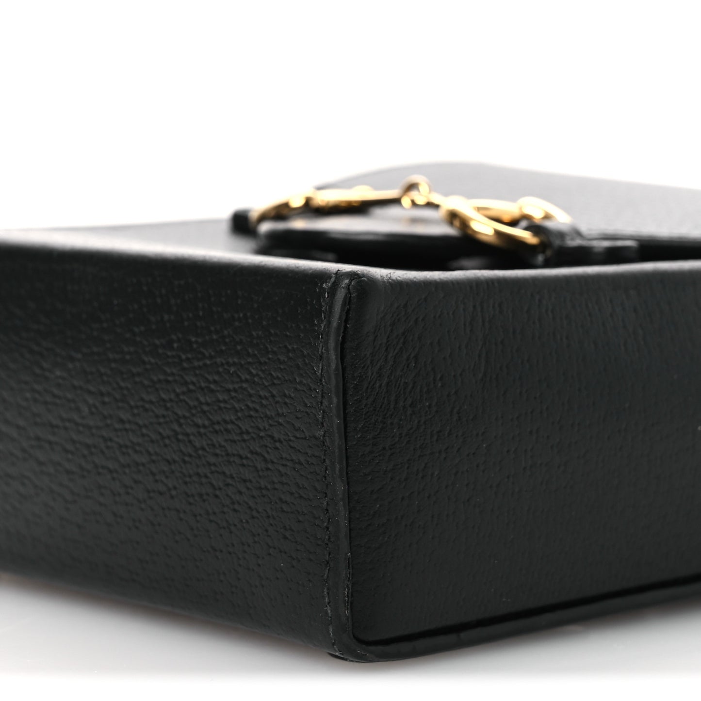 Dollar Calfskin Vertical Horsebit 1955 Crossbody Bag Black