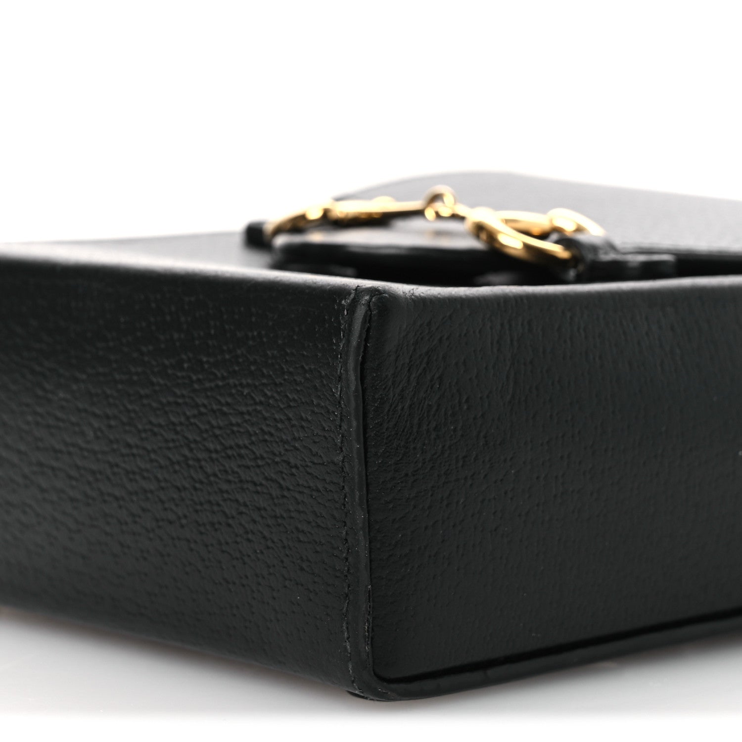 Gucci Dollar Calfskin Vertical Horsebit 1955 Crossbody Bag Black 10 of 15