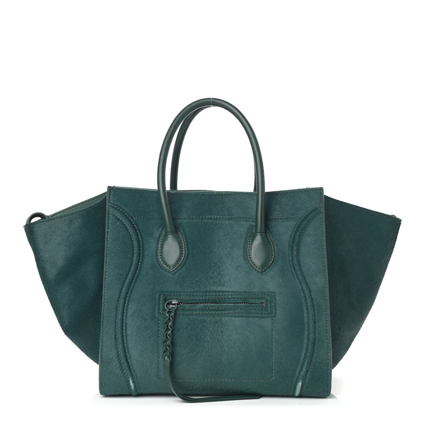 Pony Hair Medium Phantom Luggage Jade