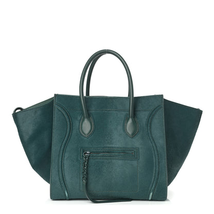 Celine Pony Hair Medium Phantom Luggage Jade 1 of 14