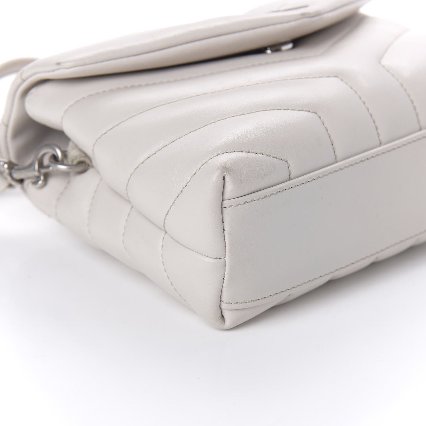 Calfskin Y Quilted Monogram Toy Loulou Crossbody Bag Ivory