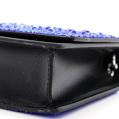 Alexander McQueen Calfskin Crystal Skull Mini Crossbody Bag Electric Blue 9 of 9