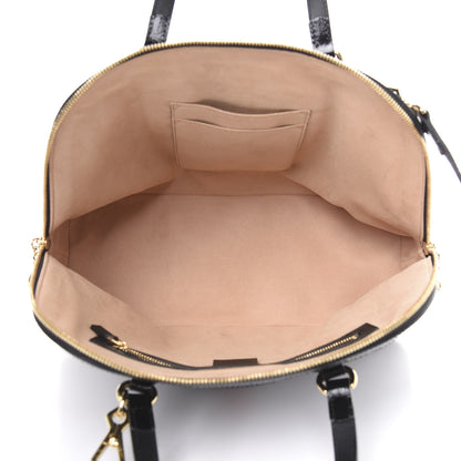 Gucci Suede Patent GG Web Medium Ophidia Top Handle Dome Bag Black 5 of 10