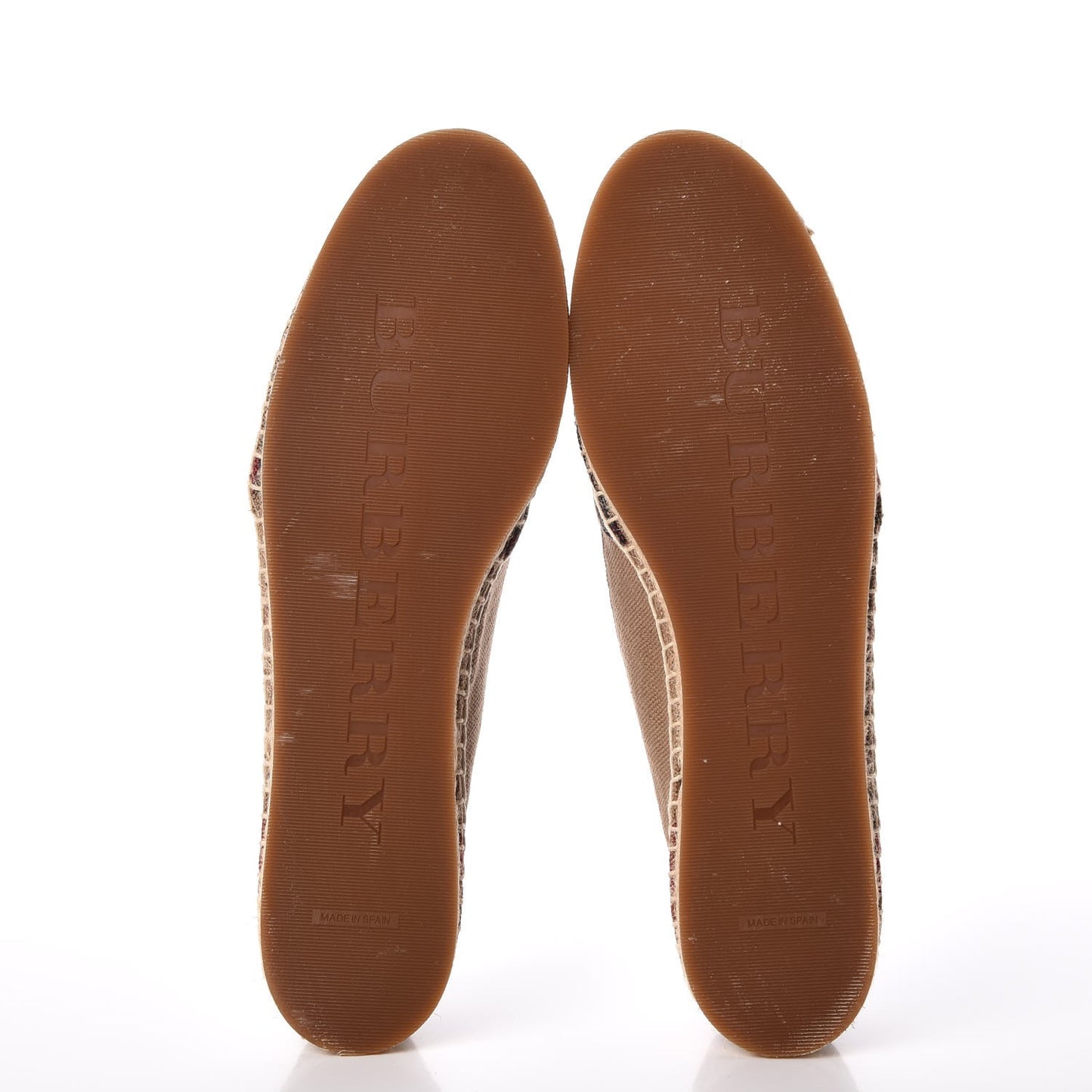 Canvas House Check Hodgeson Brit Espadrille Flats 39.5 Dark Tan