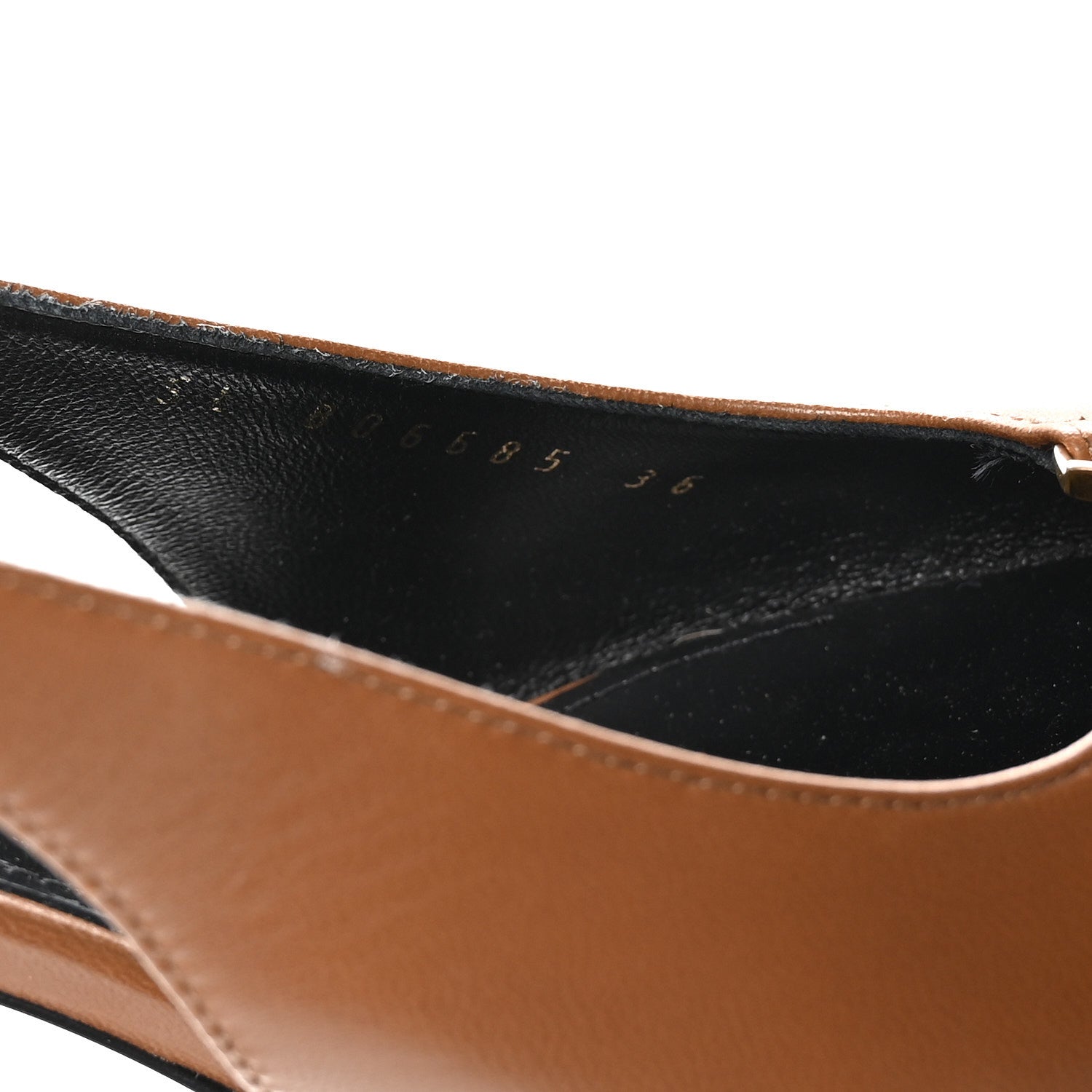 Saint Laurent Nappa Babylone Breteuil Slingback Pumps 36 Macadamia 8 of 8