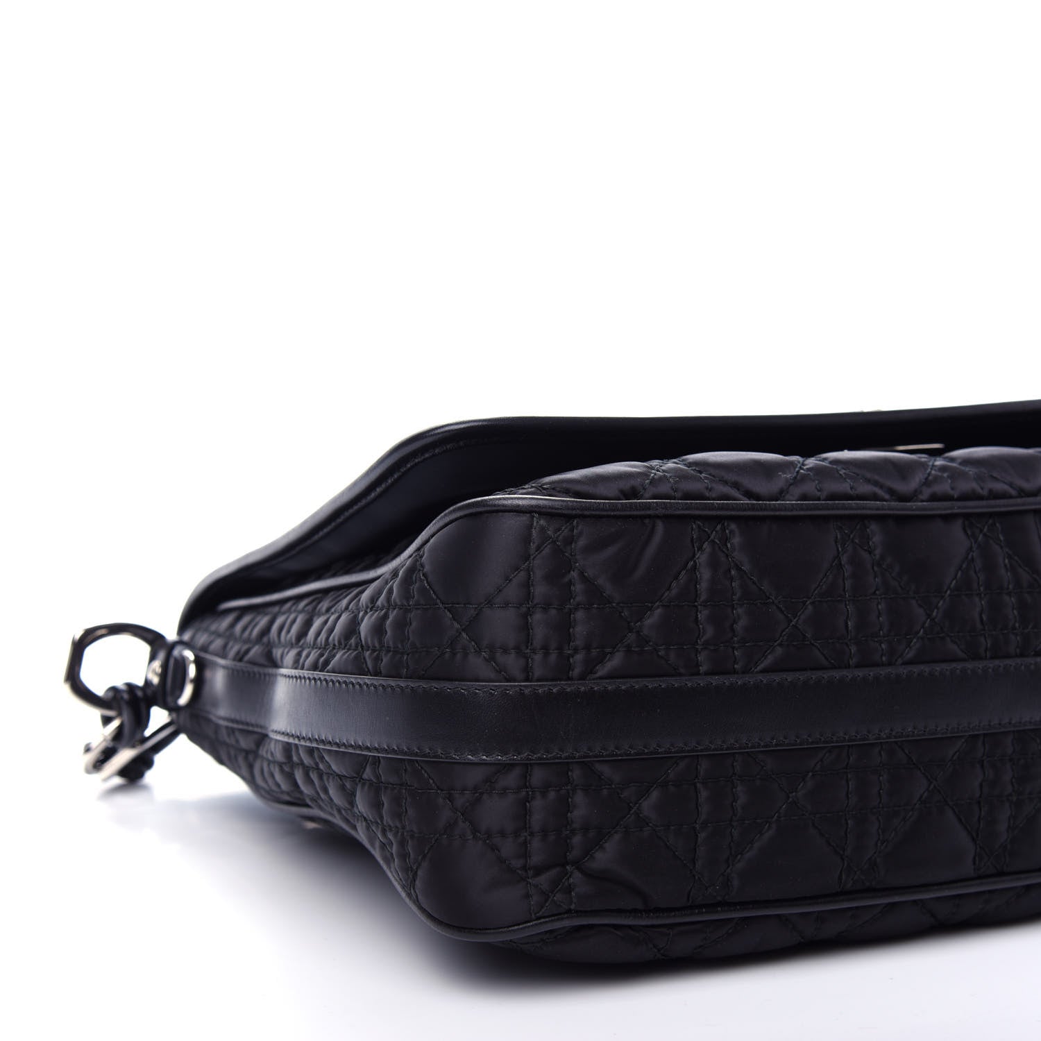 Christian Dior Nylon Cannage Charming Lock Messenger Bag Black 8 of 10