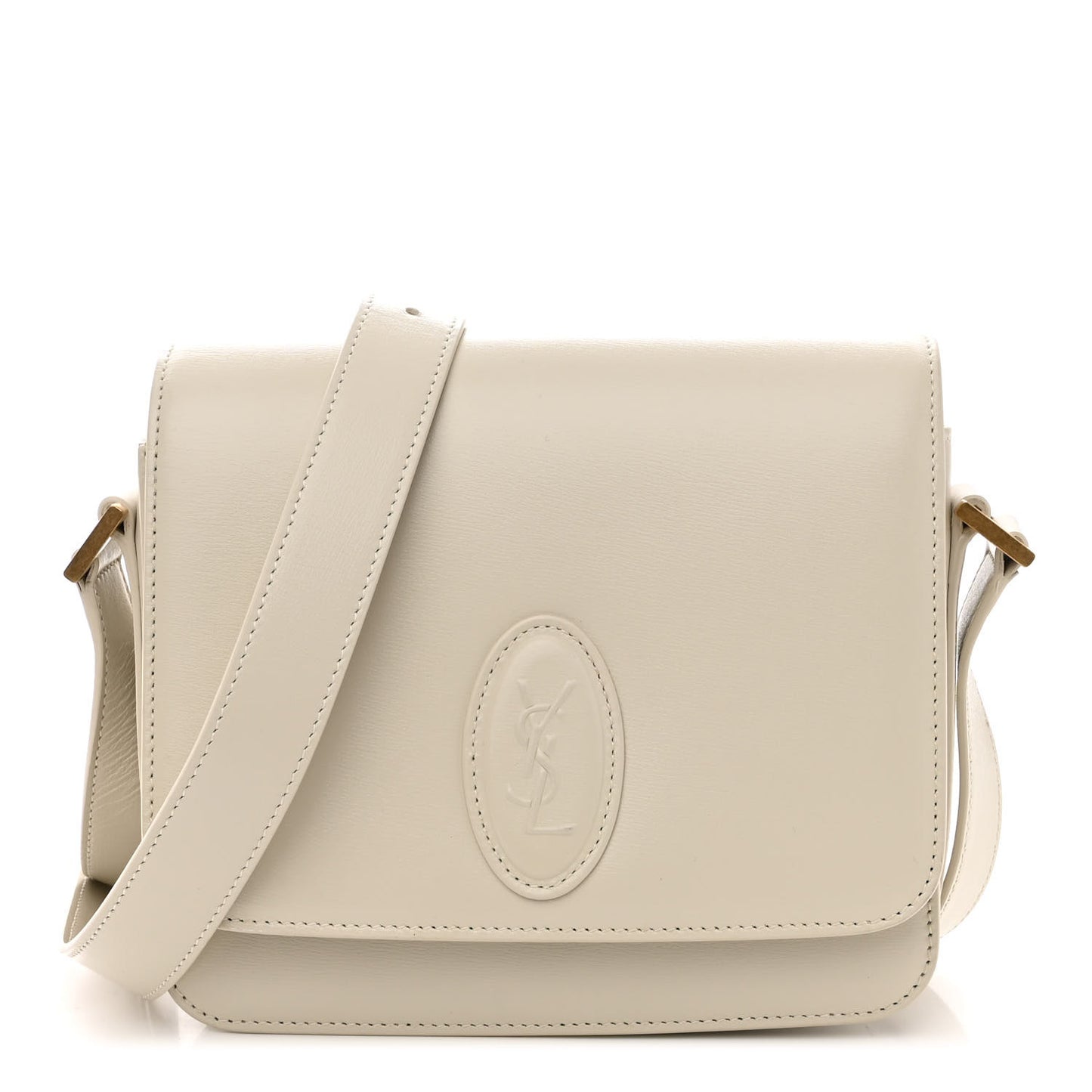 Calfskin Le 61 Shoulder Bag White