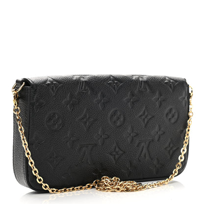 Louis Vuitton Empreinte Pochette Felicie Chain Wallet Black 4 of 9