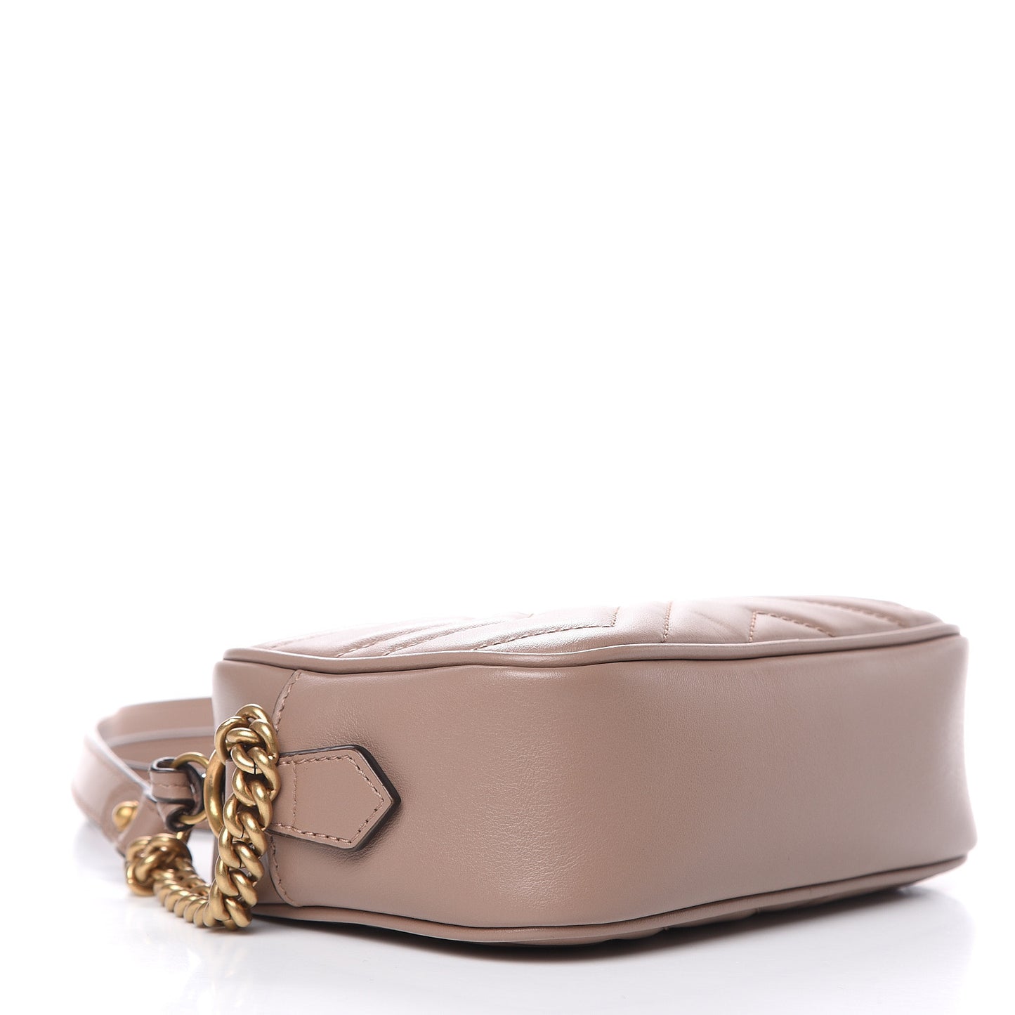 Calfskin Matelasse Mini GG Marmont Chain Shoulder Bag Porcelain Rose