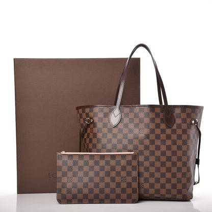 Louis Vuitton Damier Ebene Neo Neverfull MM Rose Ballerine 13 of 17
