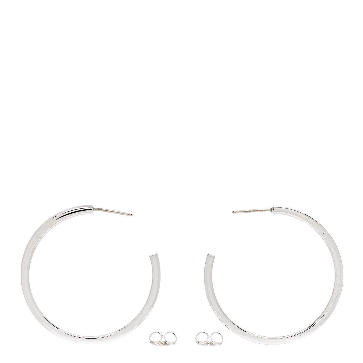 Sterling Silver Medium Narrow 1837 Hoop Earrings