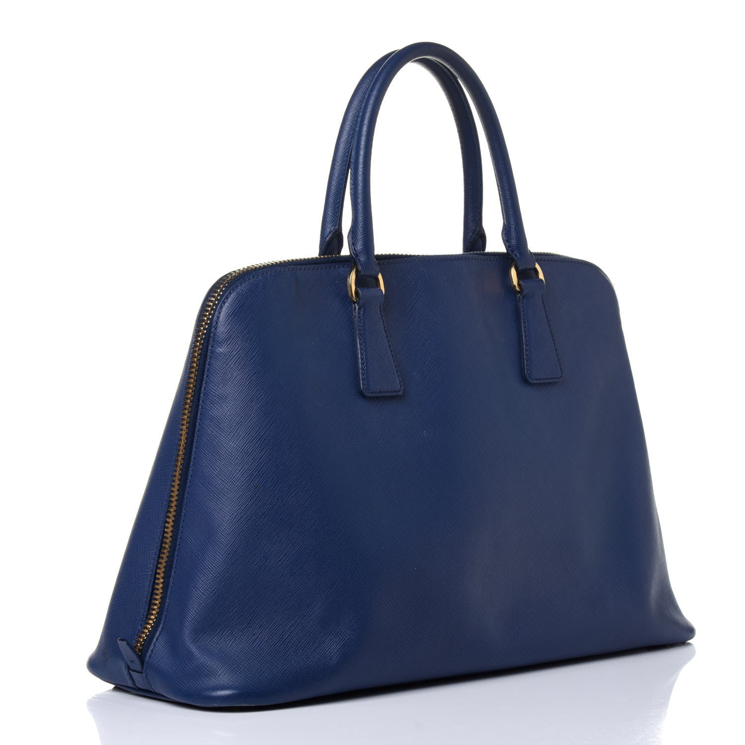 Prada Saffiano Lux Large Promenade Tote Bleuette 3 of 11