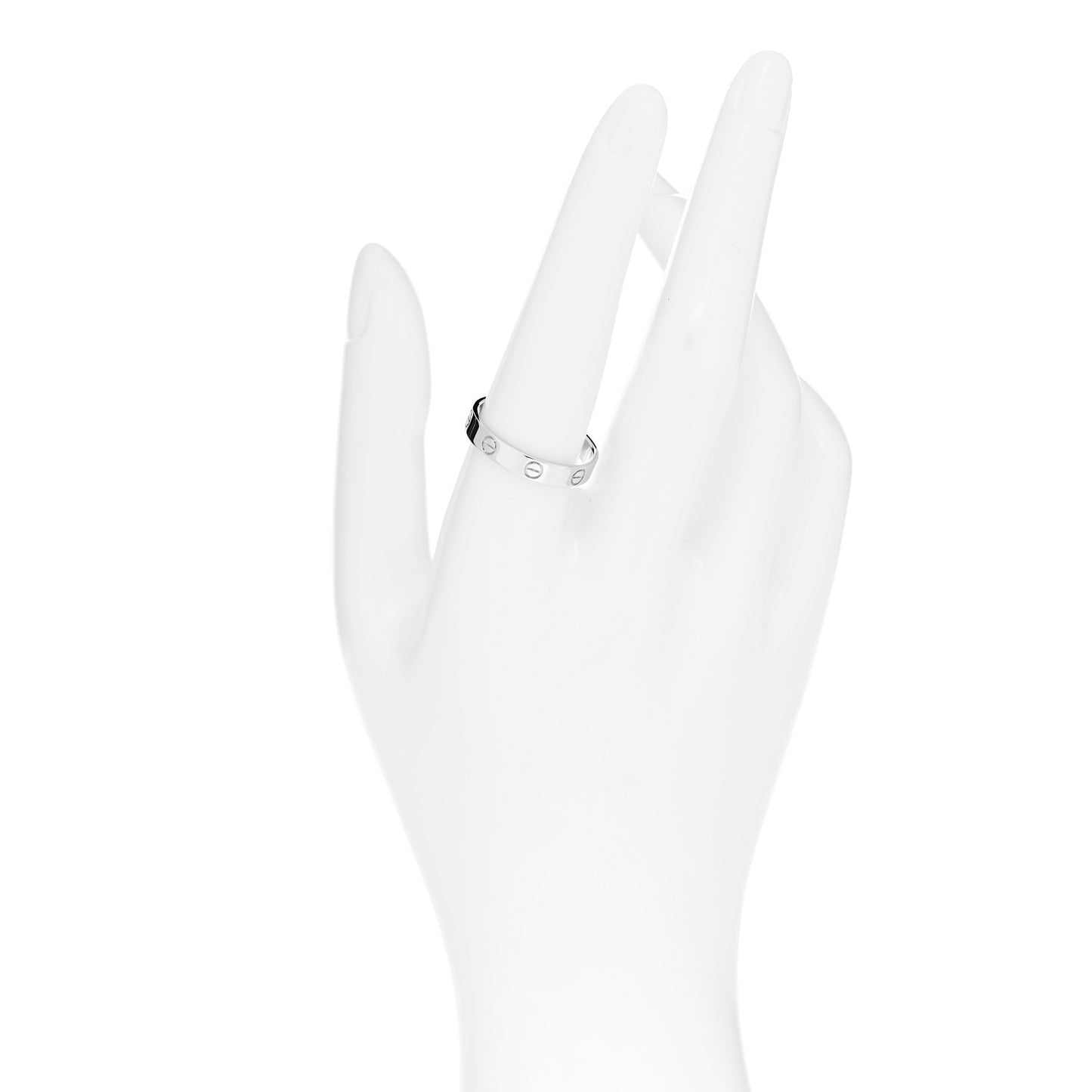 18K White Gold 3.5mm LOVE Wedding Band Ring 58 8.25