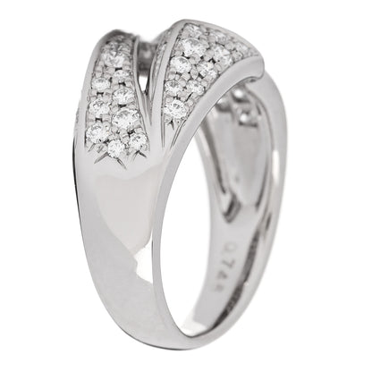 Parker & West by FASHIONPHILE Platinum Diamond .74ctw Geometric Open Band Ring 54 6.75 6 of 9