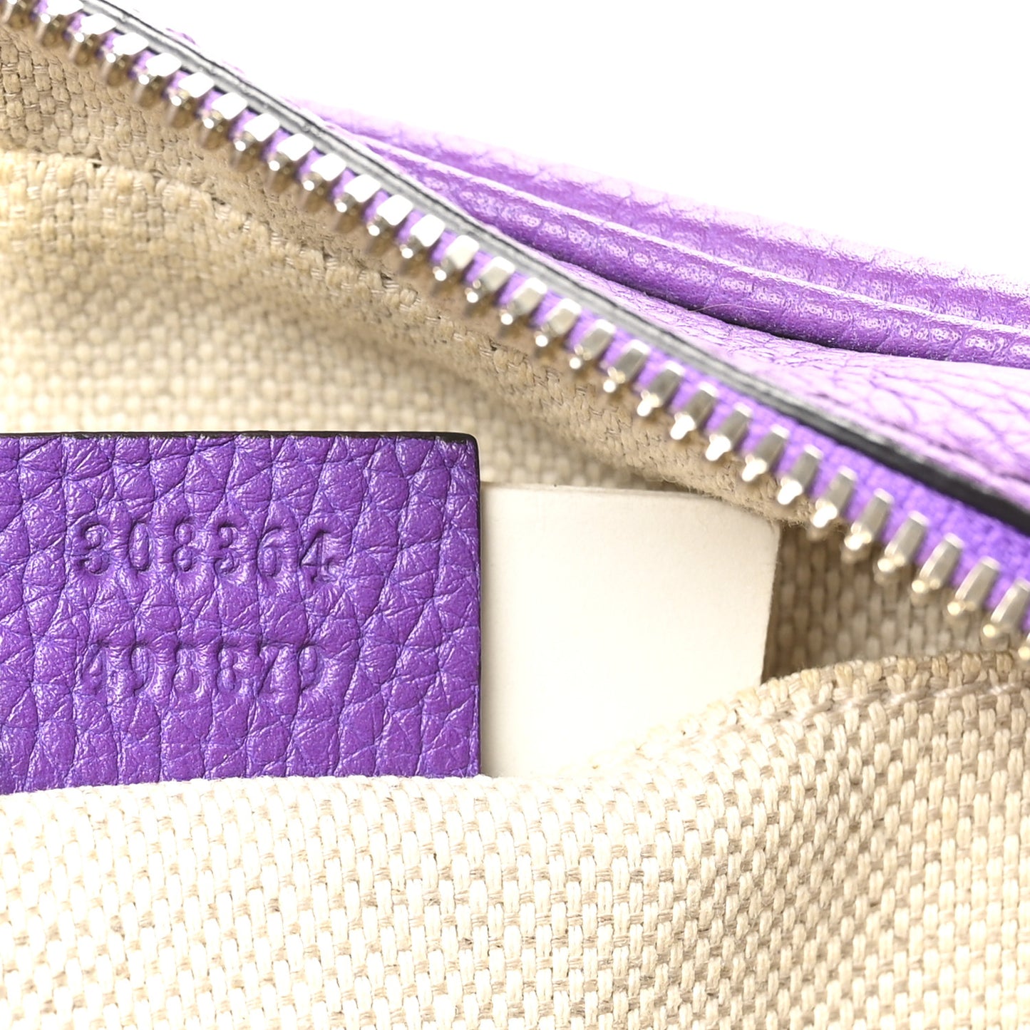 Pebbled Calfskin Small Soho Disco Bag Shine Purple