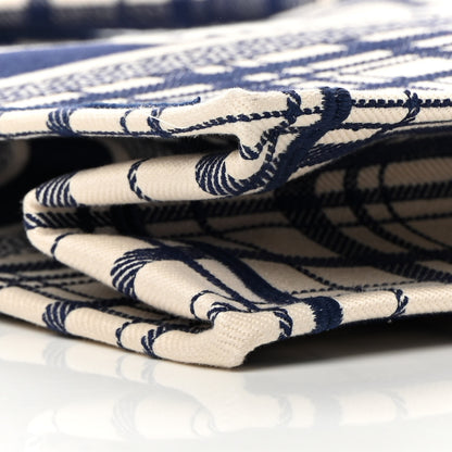 Christian Dior Canvas Embroidered Large Check'n'Dior Book Tote Blue 9 of 13