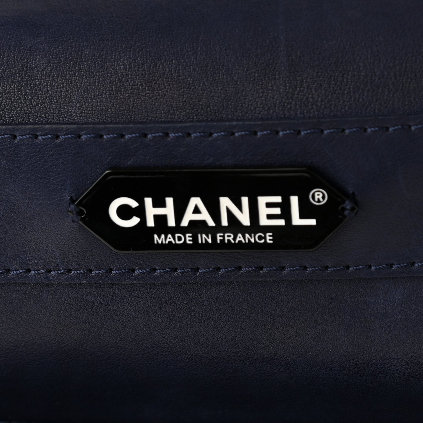 Calfskin Stitched Urban Luxury Top Handle Bag Navy