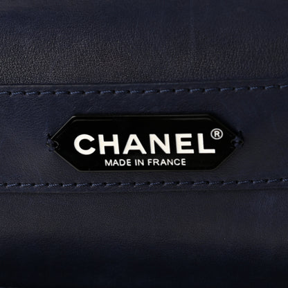 Chanel Calfskin Stitched Urban Luxury Top Handle Bag Navy 6 of 14