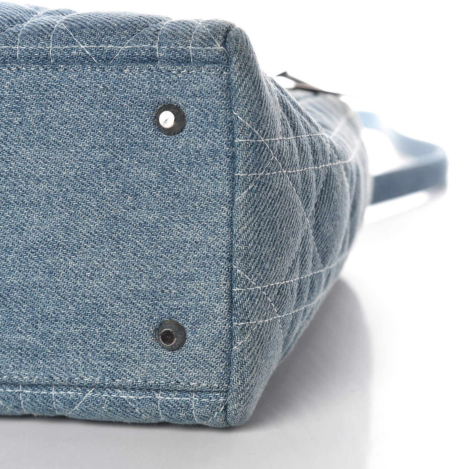 Christian Dior Denim Cannage Medium Lady Dior Light Blue 6 of 9