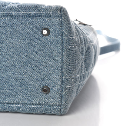 Christian Dior Denim Cannage Medium Lady Dior Light Blue 6 of 9