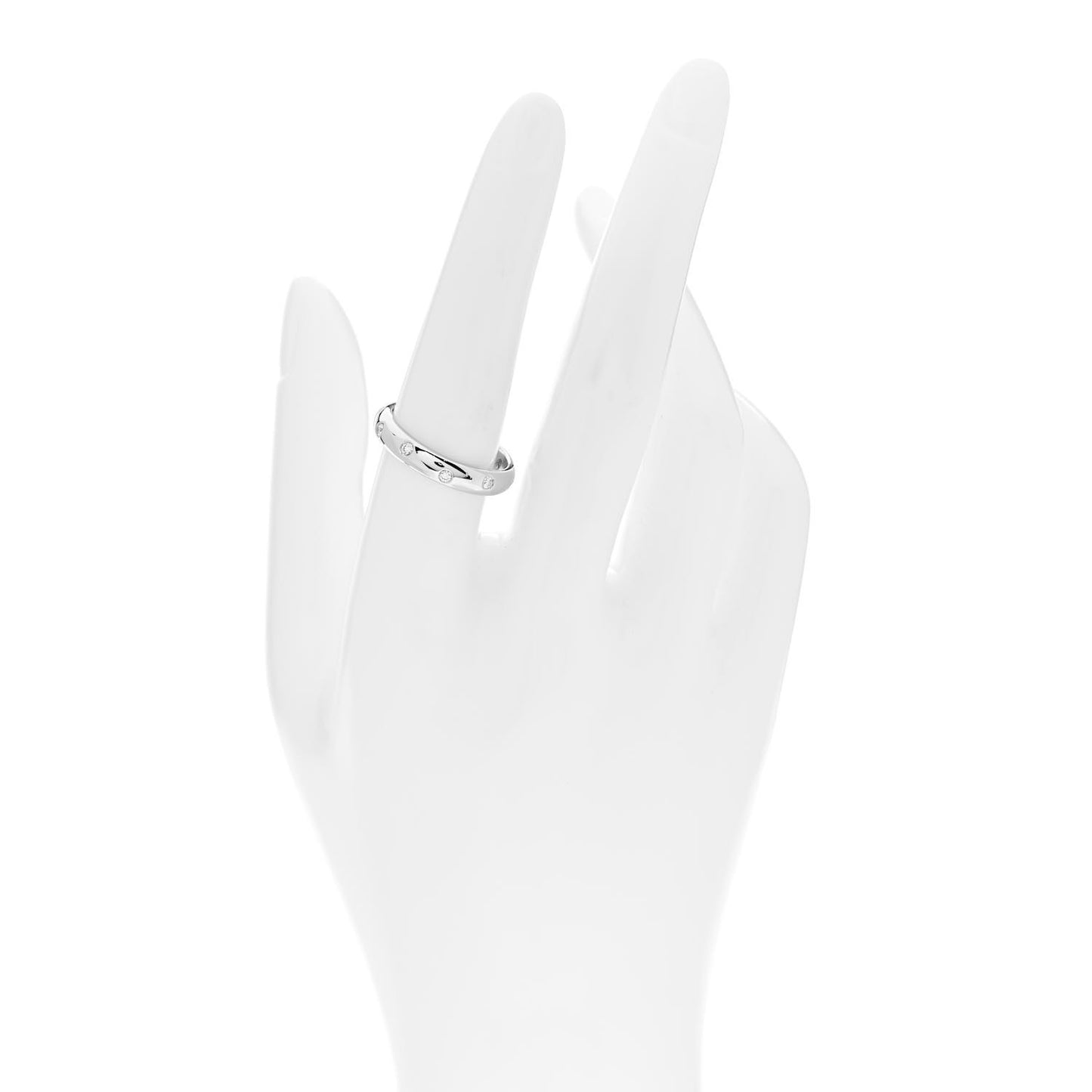 Platinum Diamond 4mm Etoile Band Ring 56 7.5