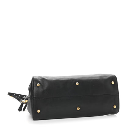 Fendi Vitello Dolce Marmol Large Chameleon Tote Black 4 of 9