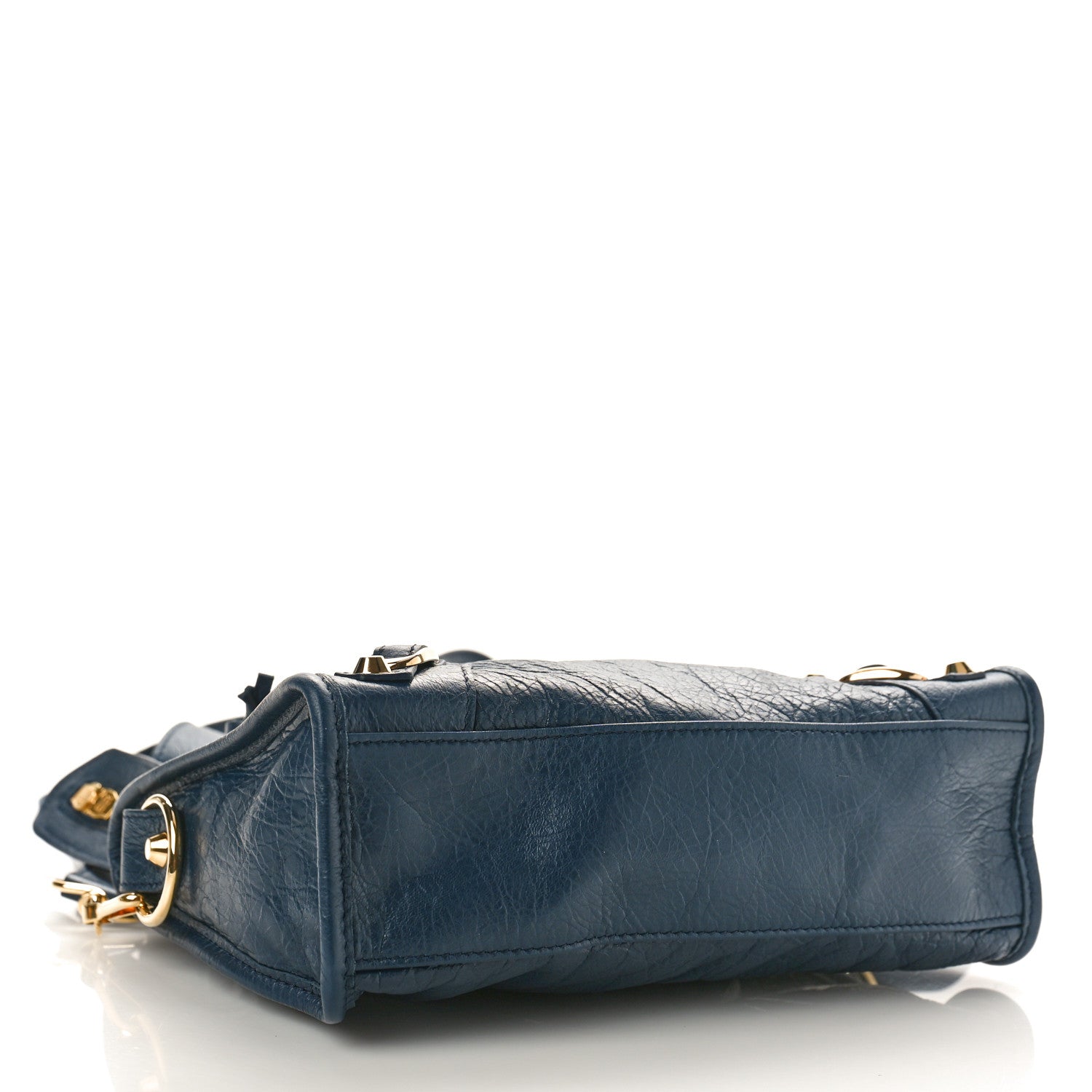 Balenciaga Agneau Classic Gold Hardware Mini City Bleu De Minuit 4 of 10