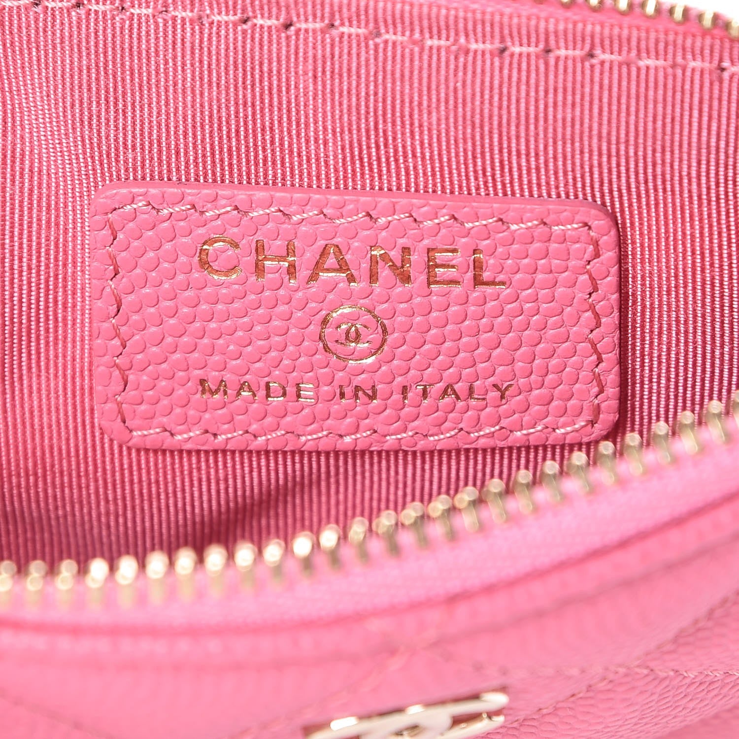 Chanel Caviar Quilted Small Cosmetic Case Pink 5 of 8