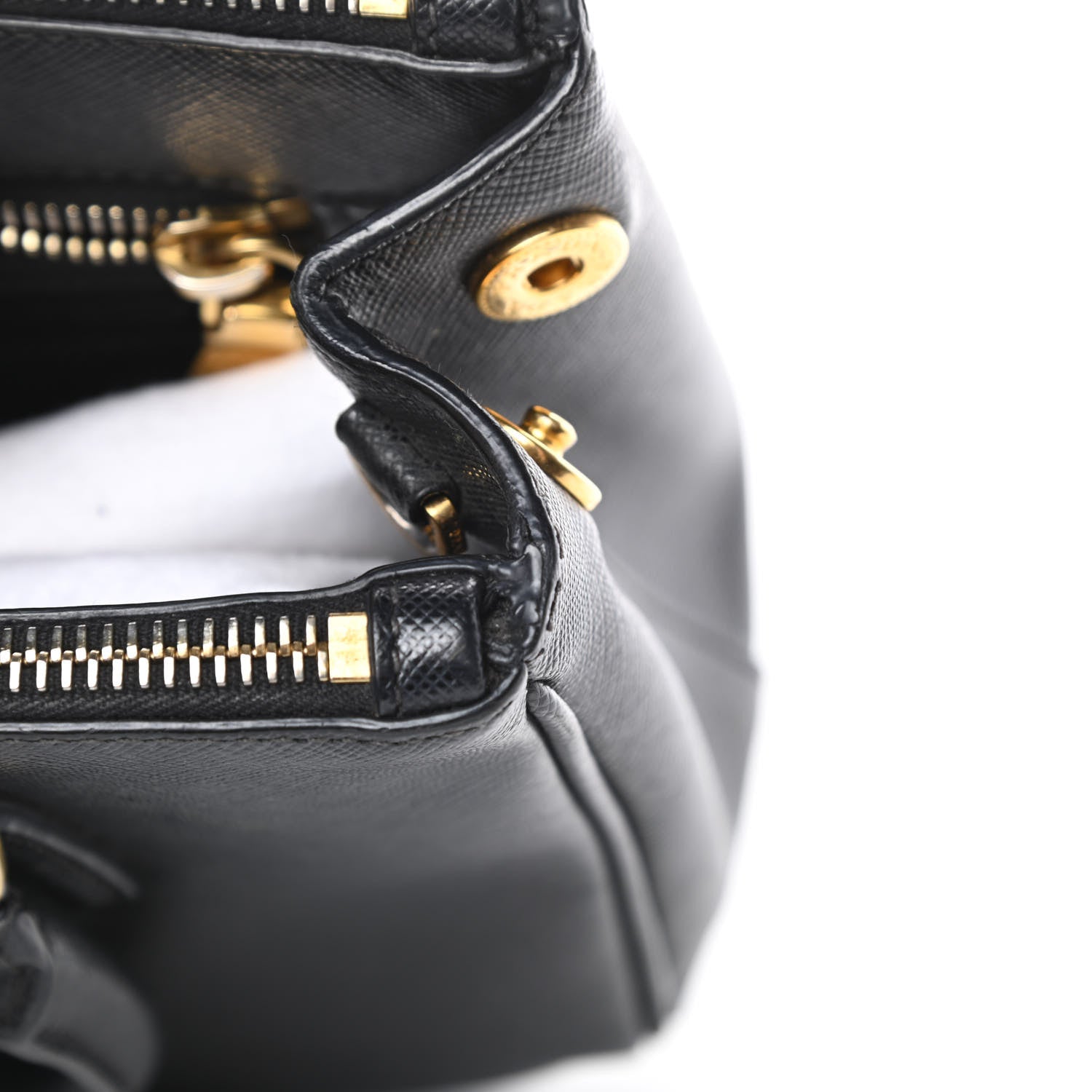 Prada Saffiano Mini Galleria Double Zip Tote Black 16 of 21