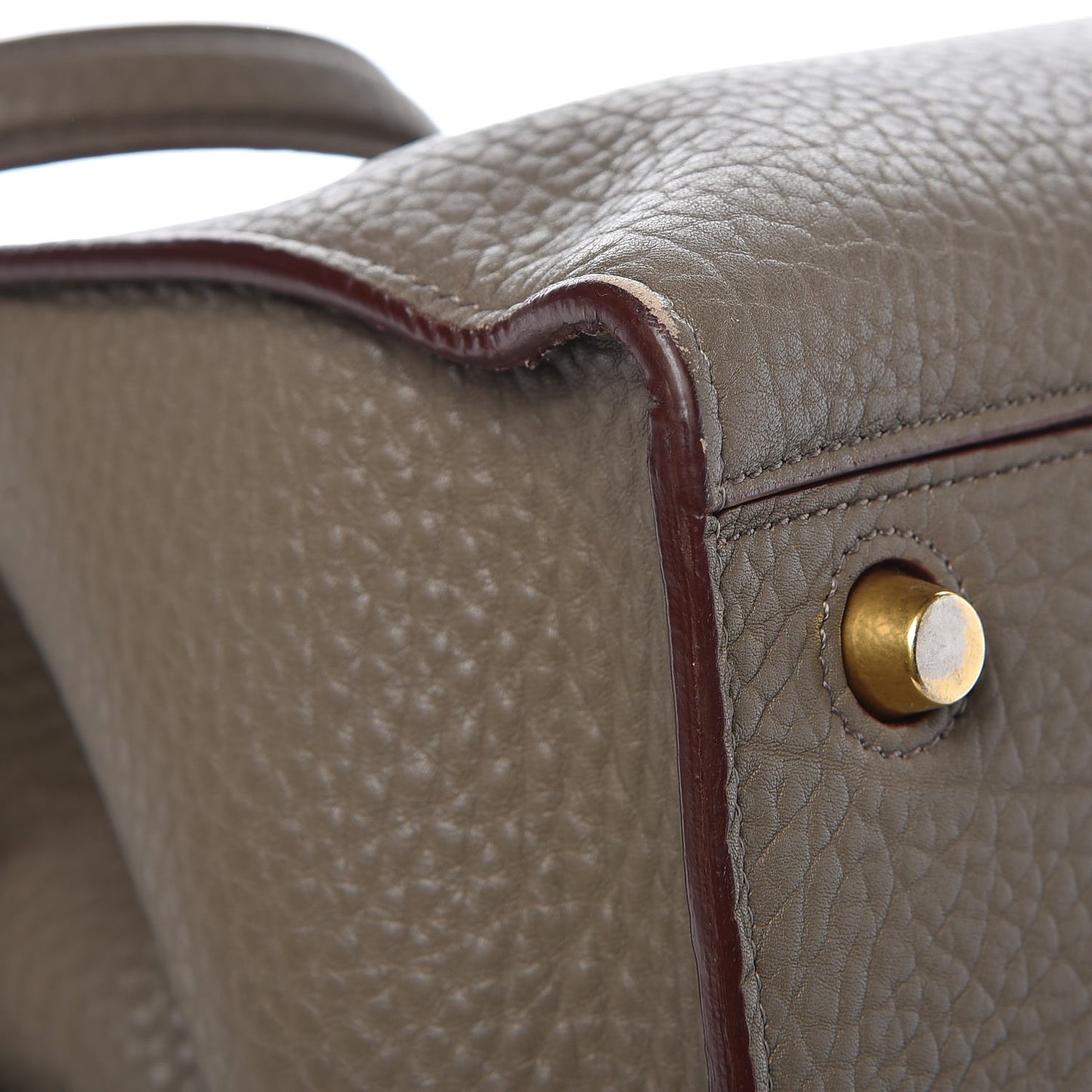 Bullhide Calfskin Small Ring Bag Souris