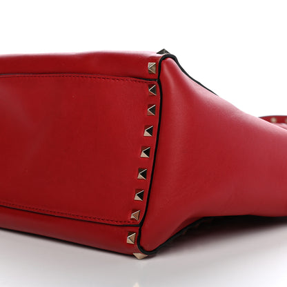 Valentino Garavani Vitello Small Rockstud Double Handle Tote Rosso Valentino 7 of 8