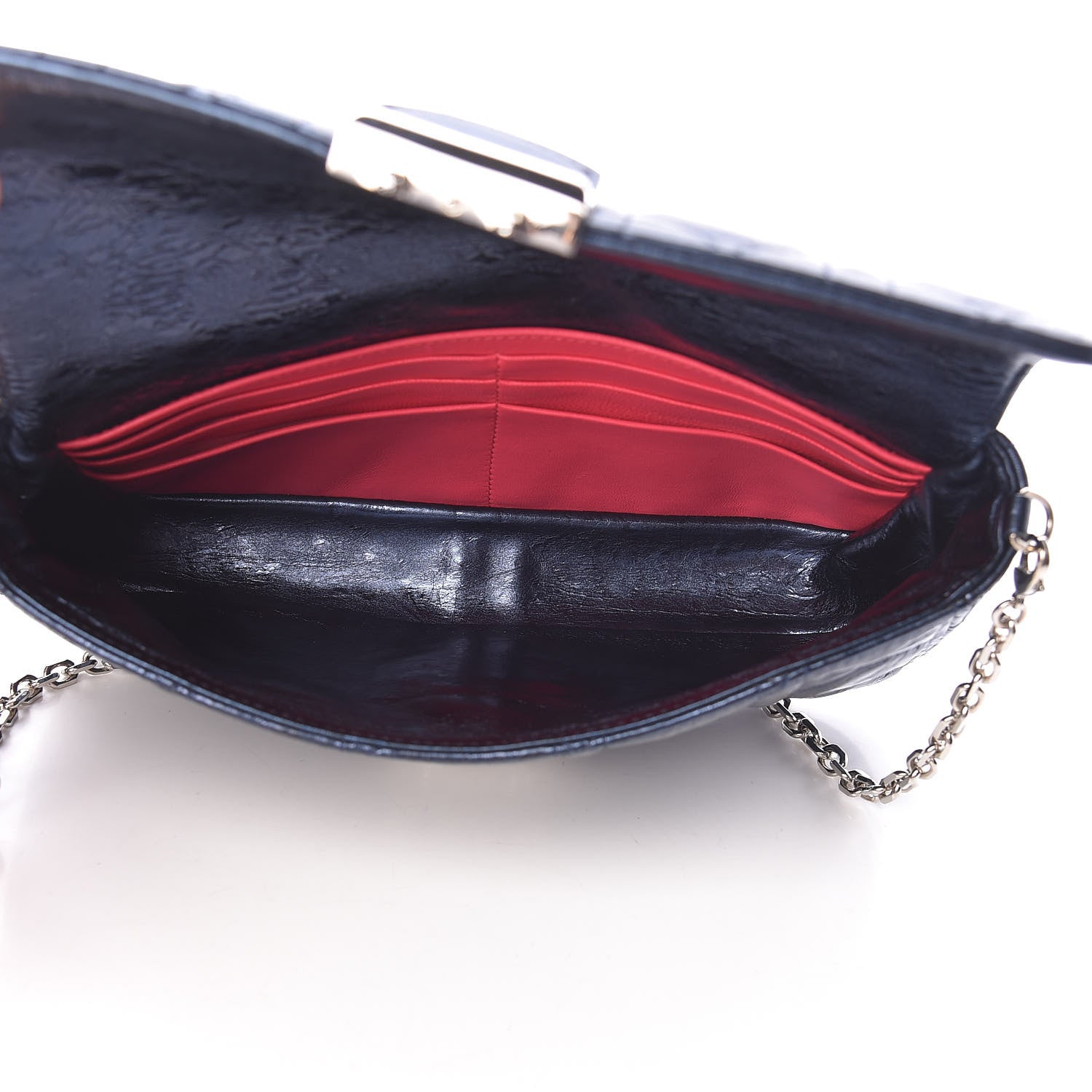Christian Dior Metallic Calfskin Cannage Miss Dior Promenade Pouch Marine 5 of 10