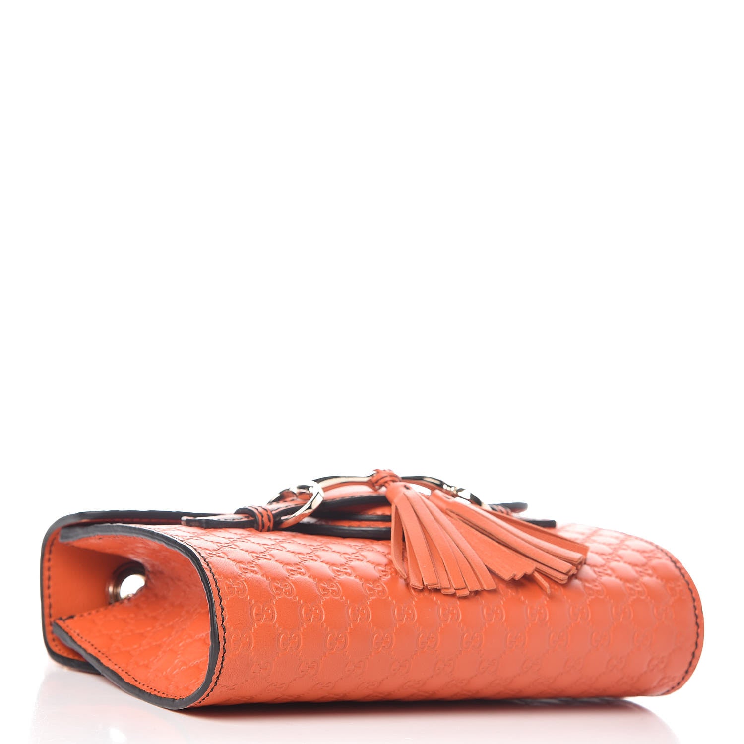 Gucci Soft Microguccissima Mini Emily Chain Shoulder Bag Sun Orange 4 of 10