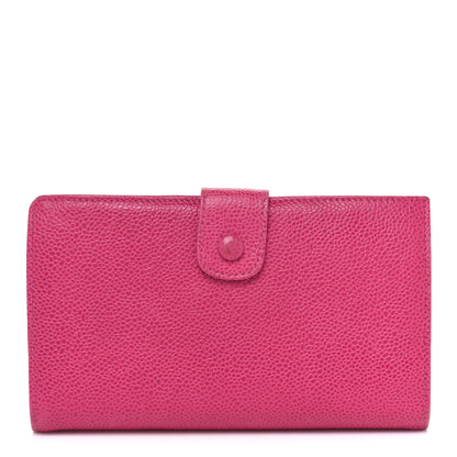Chanel Caviar Timeless CC French Wallet Dark Pink 3 of 15