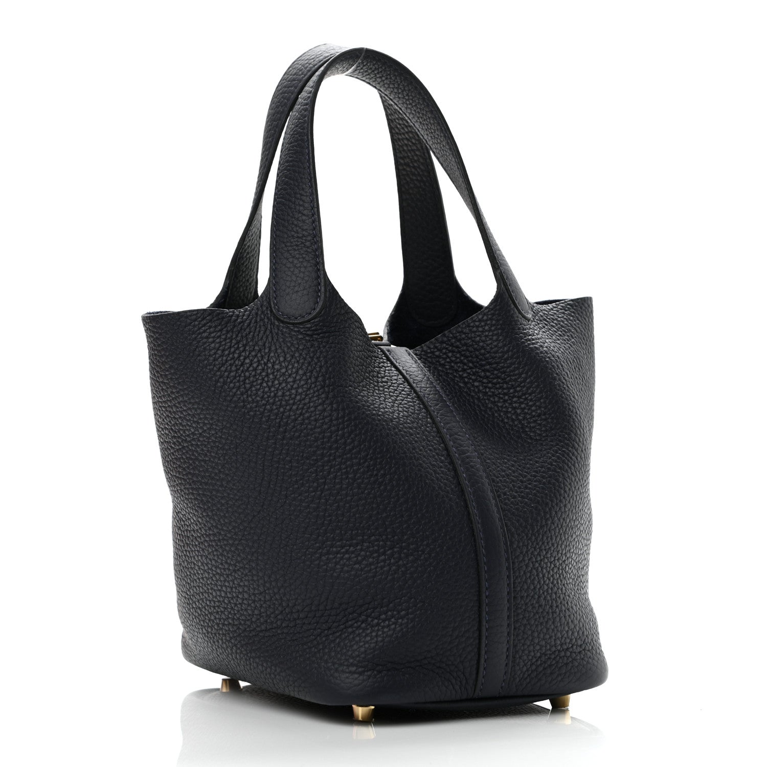 Hermes Taurillon Clemence Picotin Lock 18 PM Bleu Nuit 3 of 11