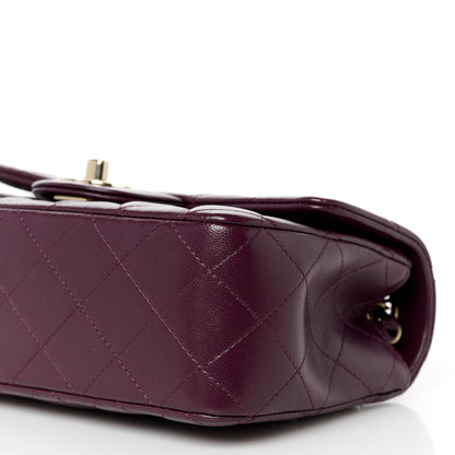 Chanel Lambskin Quilted Mini Rectangular Flap Burgundy 10 of 11