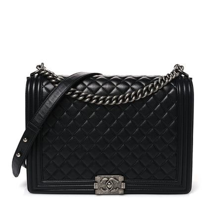 Chanel Calfskin Quilted Large Boy Flap Black 1 of 10